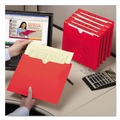 File Jackets & Sleeves | Smead 75509 Straight Tab Colored File Jackets with Reinforced Double-Ply Tab - Letter, Red (100/Box) image number 6
