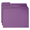 File Folders | Smead 13043 1/3-Cut Tabs Assorted Letter Size 0.75 in. Expansion Colored File Folders - Purple (100/Box) image number 3