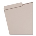 File Folders | Smead 17334 0.75 in. Expansion Assorted 1/3-Cut Tabs Legal Size Reinforced Top Tab Colored File Folders - Gray (100/Box) image number 1