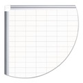 Office & Office Supplies | MasterVision CR1230830 72 in. x 48 in. Board 1 x 2 Grid Magnetic Dry Erase Planning Board - White Porcelain Steel Surface, Silver Aluminum Frame image number 3
