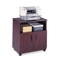 Office Carts & Stands | Safco 1850MH 3 Shelves 200 lbs. Capacity 28 in. x 19.75 in. x 30.5 in. Engineered Wood Mobile Machine Stand with Open Compartment - Mahogany image number 1
