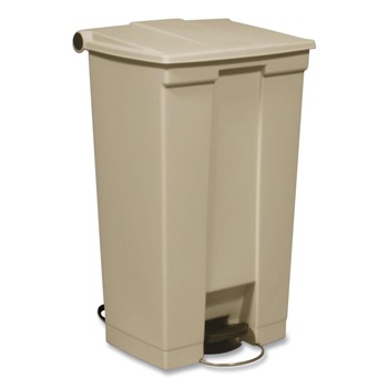 TRASH WASTE BINS | Rubbermaid Commercial FG614500BEIG 18 Gallon Polyethylene Step-On Receptacle - Beige