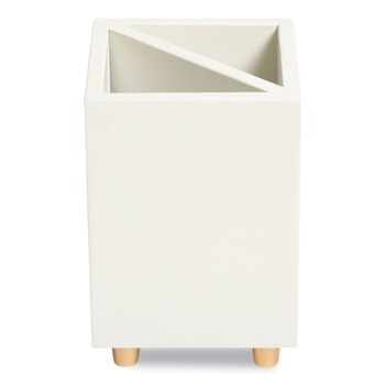 U Brands 3466U03-12 Juliet 3 in. w x 3 in. d x 4 in. h Pencil Cup - White