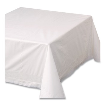  | Hoffmaster 210066 72 in. x 72 in. Tissue/Poly Tablecovers - White (25/Carton)