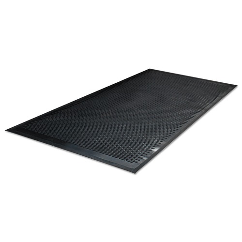 Just Launched | Guardian 14030500 Clean Step 36 in. x 60 in. Outdoor Rubber Polypropylene Scraper Mat - Black image number 0