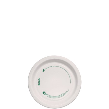 SOLO MP6-PLANET 6 in. Diameter ProPlanet Seal Compostable Paper Dinnerware Plate - White (125/Pack)