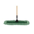 Mops | Rubbermaid Commercial FGJ85700GR00 48 in. x 5 in. Microfiber Looped-End Dust Mop Heads - Green (12/Carton) image number 4