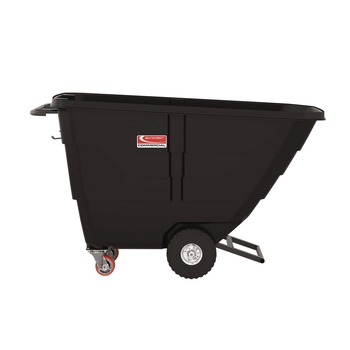 FACILITY MAINTENANCE SUPPLIES | Suncast Commercial RMTTLD504F1D 0.5 cu. Yd. 850 lbs. Capacity Light Duty Tilt Truck - Black
