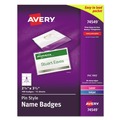 Just Launched | Avery 74549 3.5 in. x 2.25 in. Top Load Pin-Style Badge Holder with Laser/Inkjet Insert - White (100/Box) image number 0