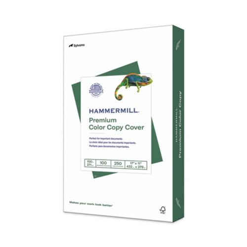 Copy & Printer Paper | Hammermill 133202 11 in. x 17 in. Smooth Photo Premium Color Copy Cover - White (250/Pack) image number 0