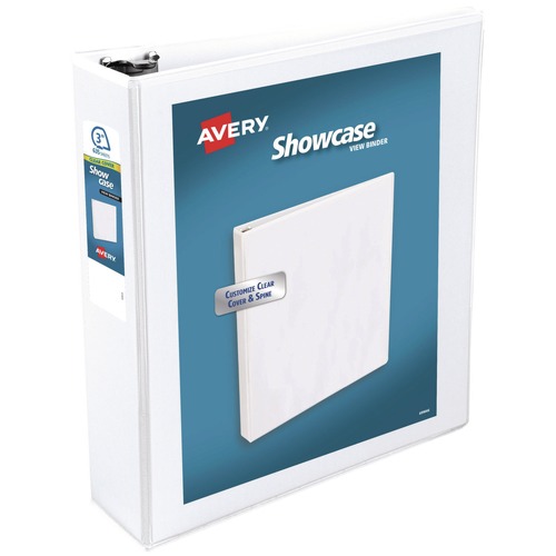 Back to School Sale | Avery 19751 11 in. x 8.5 in. 3 Rings 3 in. Capacity Showcase Economy View Binders with Slant Rings - White image number 0