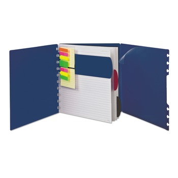 Ampad 25-634 Versa 9.38 in. x 11.25 in. 3-Subject Crossover Notebook - Wide/Legal, Navy (60 Sheets/Pad)