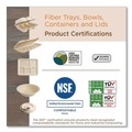 Food Trays, Containers, and Lids | World Centric TR-SC-5C-LFS 5-Compartments 8.5 in. x 10.24 in. x 1.01 in. Paper Fiber Trays - Natural (400/Carton) image number 2