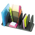 Office Filing Cabinets & Shelves | Safco 3251BL 12.5 in. x 5.25 in. x 5.25 in. 6 Compartments Steel Deluxe Organizer - Black image number 1