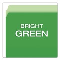 File Folders | Pendaflex 152 BGR Straight Tabs Letter Size Colored File Folders - Green/Light Green (100/Box) image number 4