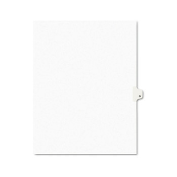 Avery 01415 Avery-Style 26-Tab 'O' Label 11 in. x 8.5 in. Preprinted Legal Side Tab Divider - White (25-Piece/Pack)