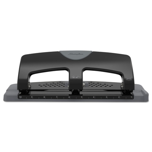 Staple Punches | Swingline A7074133 SmartTouch 9/32 in. Holes 20-Sheet Three-Hole Punch - Black/Gray image number 0