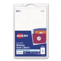 Labels | Avery 05278 1.5 in. Diameter Printable Mailing Seals - White (6/Sheet, 40 Sheets/Pack) image number 0