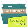 File Folders | Pendaflex 81614 1/5-Cut Tabs Letter Size Colored Hanging Folders - Teal (25/Box) image number 6