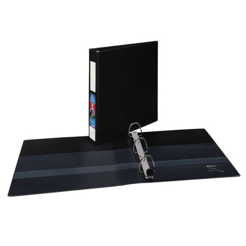 Binders | Avery 79991 3 One Touch EZD Rings 1.5 in. Capacity 11 in. x 8.5 in. Heavy-Duty Non-View Binder with DuraHinge and Spine Label Holder - Black image number 0