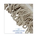 Just Launched | Boardwalk BWK432C 32 oz. Pro Loop Web/Tailband Premium Standard Mop Head - White (12/Carton) image number 8