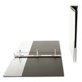 Binders | Universal UNV20743 11 in. x 8.5 in. 1.5 in. Capacity 3 Rings Slant D-Ring View Binder - Black image number 4
