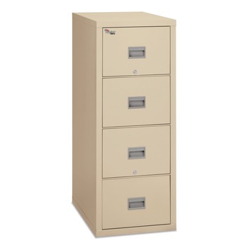 OFFICE FILING CABINETS AND SHELVES | FireKing 4P1825-CPA Patriot by FireKing 17.75 in. x 25 in. x 52.75 in. 4 Legal/Letter File Drawers 1-Hour Fire Protection Insulated Fire File - Parchment