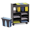 Office Filing Cabinets & Shelves | Safco 5390BL 14.5 in. x 21.5 in. x 26.25 in. Go Cart 8-Shelf Engineered Wood Mobile File - Black image number 2