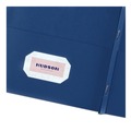 File Folders | Avery 47975 0.5 in. Capacity 11 in. x 8.5 in. Prong Fastener Two-Pocket Folder - Dark Blue (25/Box) image number 5