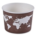 | Eco-Products EP-BSC8-WA 8 oz 3.04 in. Diameter x 2.3 in. h World Art Renewable and Compostable Paper Food Container - Brown (1000/Carton) image number 0