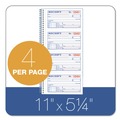 Retail Store Supplies | TOPS 4161 200 Forms Total Two-Part Carbonless 4.75 in. x 2.75 in. Spiralbound Money and Rent Receipt Book image number 1