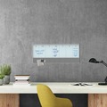 White Boards | U Brands 3199U00-01 3N1 36 x 15.25 Magnetic Glass Dry Erase Combo Board - Gray/White Surface/White Aluminum Frame image number 1