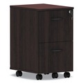 Office Carts & Stands | Alera ALEVA582816MY 15.38 in. x 20 in. x 26.63 in. Valencia Series 2-Drawer Mobile Pedestal - Mahogany image number 0