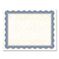 Copy & Printer Paper | Geographics 47849 Award Certificates, 8.5 x 11, Natural with Braided Blue/Silver Border, 15/Pack image number 0
