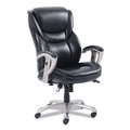 Office Chairs | SertaPedic 49710BLK 19 in. to 22 in. Seat Height Supports Up to 300 lbs. Emerson Executive Task Chair - Black Seat/Back, Silver Base image number 0