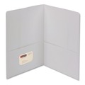 File Folders | Smead 87861 11 in. x 8.5 in. 100-Sheet Capacity 2-Pocket Textured Paper Folder - White (25/Box) image number 0