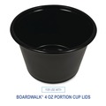 Food Trays, Containers, and Lids | Boardwalk BWKPRTN4BL 4 oz Plastic Souffle/Portion Cups - Black (2500/Carton) image number 7