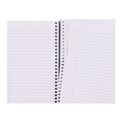 Notebooks & Pads | Universal UNV66410 9.5 in. x 6 in. 3-Subject Medium/College Rule Wirebound Notebook - Black Cover image number 3