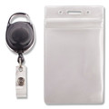 Label & Badge Holders | Advantus 91129 2.68 in. x 5 in. Vertical Resealable Badge Holder Combo Pack with 30 in. Cord Badge Reel (10/Pack) image number 1