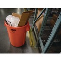 Trash & Waste Bins | Rubbermaid Commercial 2119308 Brute 32 gal Resin Container - Round Orange image number 9