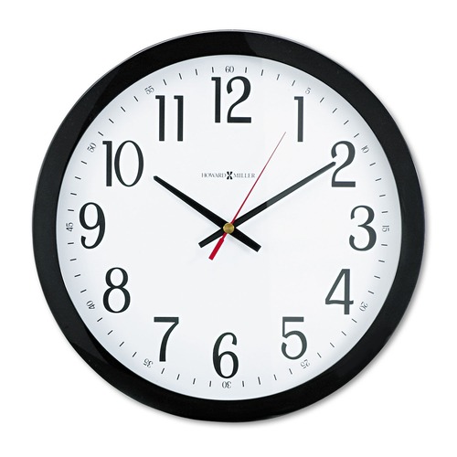 Clocks | Howard Miller 625-166 16 in. Black Frame Gallery Wall Clock image number 0