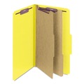 File Folders | Smead 19034 Pressboard Six-Section Top Tab Classification Folders - Legal, Yellow (10/Box) image number 0