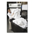 Trash & Waste Bins | Rubbermaid Commercial FG461200BLA 400 lbs. Capacity 12 cu-ft. Polyethylene/Metal Frame Medium-Density Cube Truck - Black image number 4