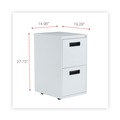 Office Filing Cabinets & Shelves | Alera ALEPAFFLG 14.96 in. x 19.29 in. x 27.75 in. 2 Legal/Letter-Size File Drawers Left or Right File Pedestal - Light Gray image number 5