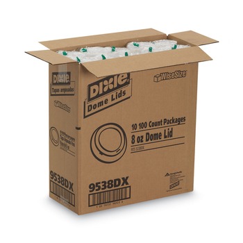 BREAKROOM SUPPLIES | Dixie 9538DX 8 oz. Drink-Thru Hot Drink Cup Lids - White (1000/Carton)