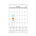 Bulletin Boards | Blue Sky 117373 12 in. x 17 in. 12-Month (Jan-Dec 2026) Enterprise Wall Calendar - White/Gray Sheets image number 1