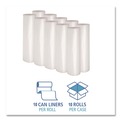 Just Launched | Boardwalk X6639SCKR01 33 in. x 39 in. 33 gal. 1.1 mil. Recycled Low-Density Polyethylene Can Liners - Clear (10 Bags/Roll, 10 Rolls/Carton) image number 4
