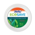 Bowls and Plates | Hefty RFP D71016 ECOSAVE 10.13 in. Diameter Plate Sugarcane Tableware - White (12/Carton) image number 1