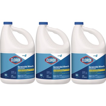 BLEACH | Clorox 30966 121 oz. Bottle Regular Concentrated Germicidal Bleach (3/Carton)