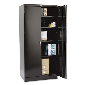 Tennsco 2470-BLK 36 in. x 24 in. x 78 in. High Deluxe Cabinet - Black
